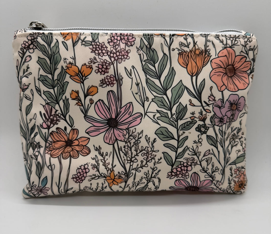Nylon Wildflower Card Wallet Pouch