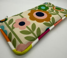 Load image into Gallery viewer, Fabric Zipper Pen Pouch RETRO FLORAL

