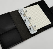 Load image into Gallery viewer, TEENY 3 Ring Planner SMOOTH BLACK
