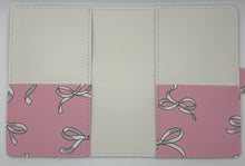 Load image into Gallery viewer, A6 Faux Leather Cover Pink Bows
