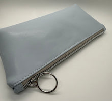 Load image into Gallery viewer, Ice Blue Luxe Flat Bottom Pen Pouch
