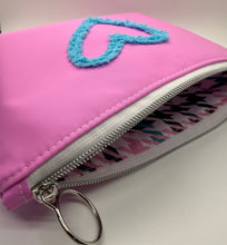 Load image into Gallery viewer, Nylon Fluffy Heart Flat Bottom Pouch
