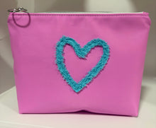 Load image into Gallery viewer, Nylon Fluffy Heart Flat Bottom Pouch
