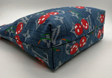 Load image into Gallery viewer, Small Cosmetic Pouch- DENIM Painted Cherry Monogram
