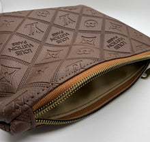 Load image into Gallery viewer, Flat Bottom Cosmetic Pouch~Embossed Chocolate
