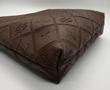 Load image into Gallery viewer, Flat Bottom Cosmetic Pouch~Embossed Chocolate
