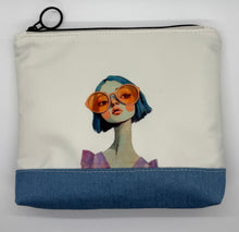 Load image into Gallery viewer, Funky Girl Flat Bottom Zipper Pouch
