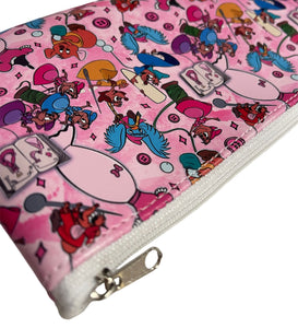 Sewing Mice Vinyl Zipper Pen Pouch