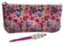 Load image into Gallery viewer, Sewing Mice Vinyl Zipper Pen Pouch
