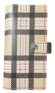 WEEKS Faux Leather Cover Holiday Plaid