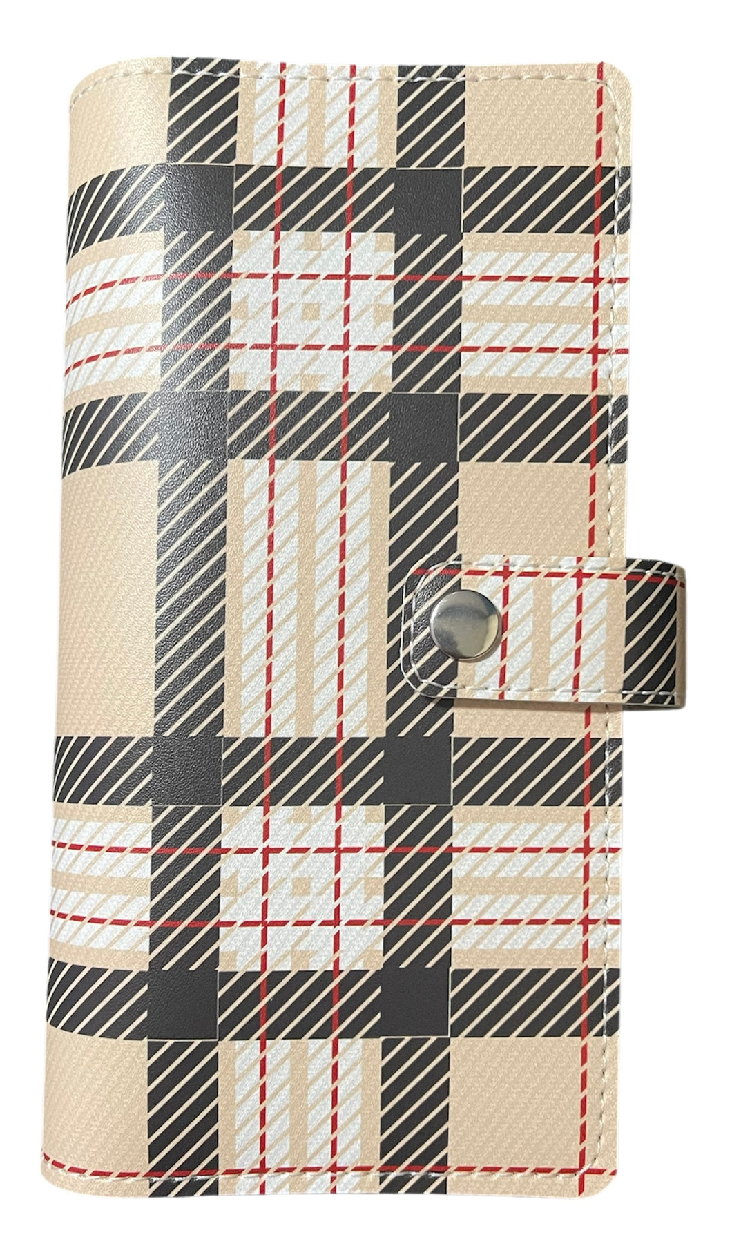 WEEKS Faux Leather Cover Holiday Plaid