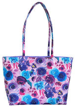 Load image into Gallery viewer, Tote Bag- Nylon Purple Floral
