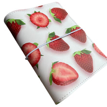 Load image into Gallery viewer, A6 Faux Leather Cover Strawberries
