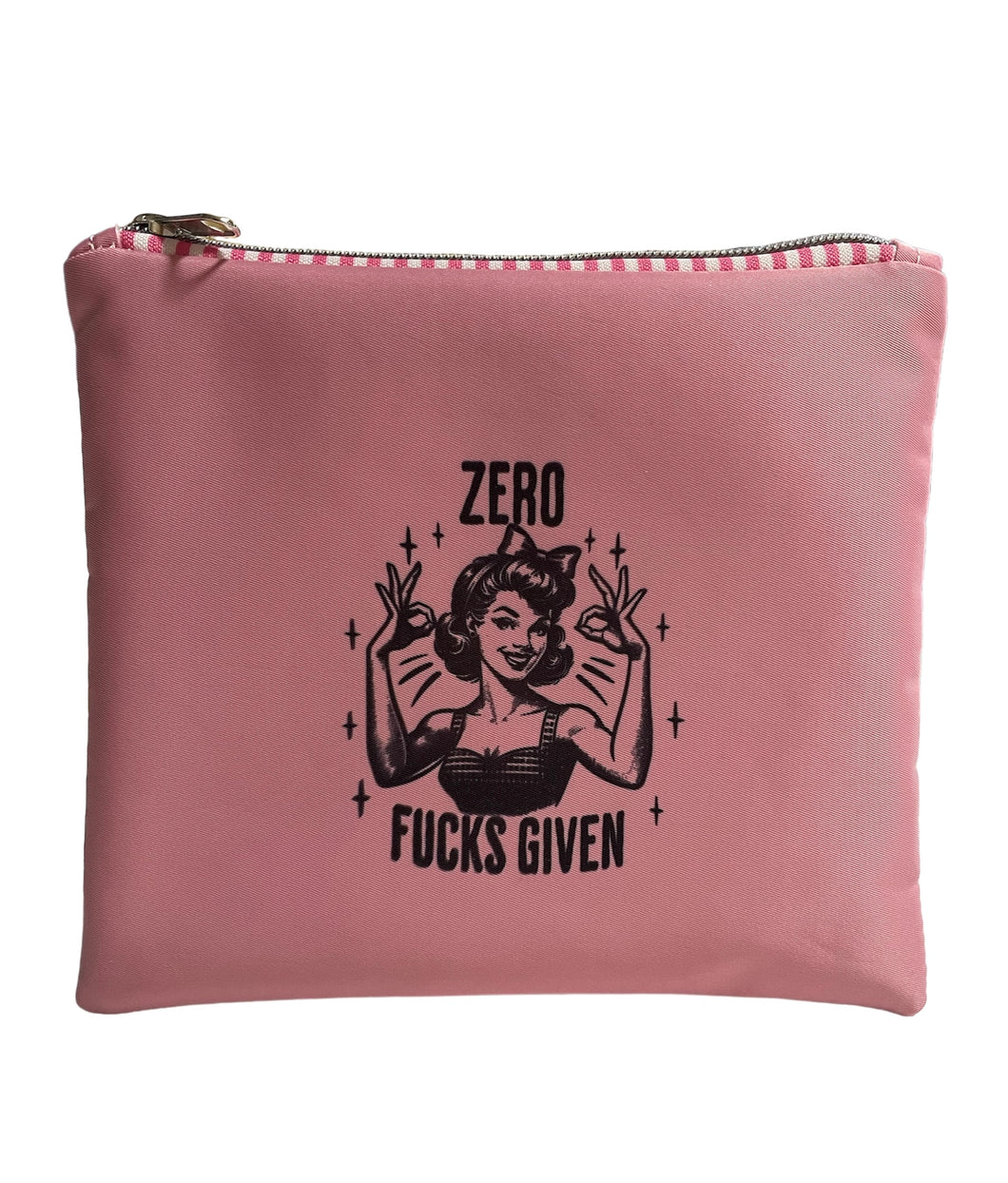 Zero F*cks Nylon Zipper Pouch