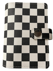 A6 Faux Leather Cover Checkered