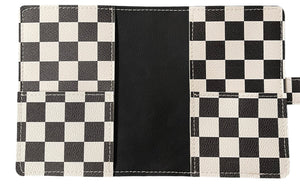 A6 Faux Leather Cover Checkered