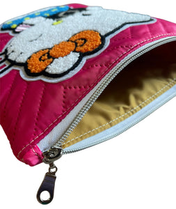 HK Camera Quilted Nylon Zipper Pouch