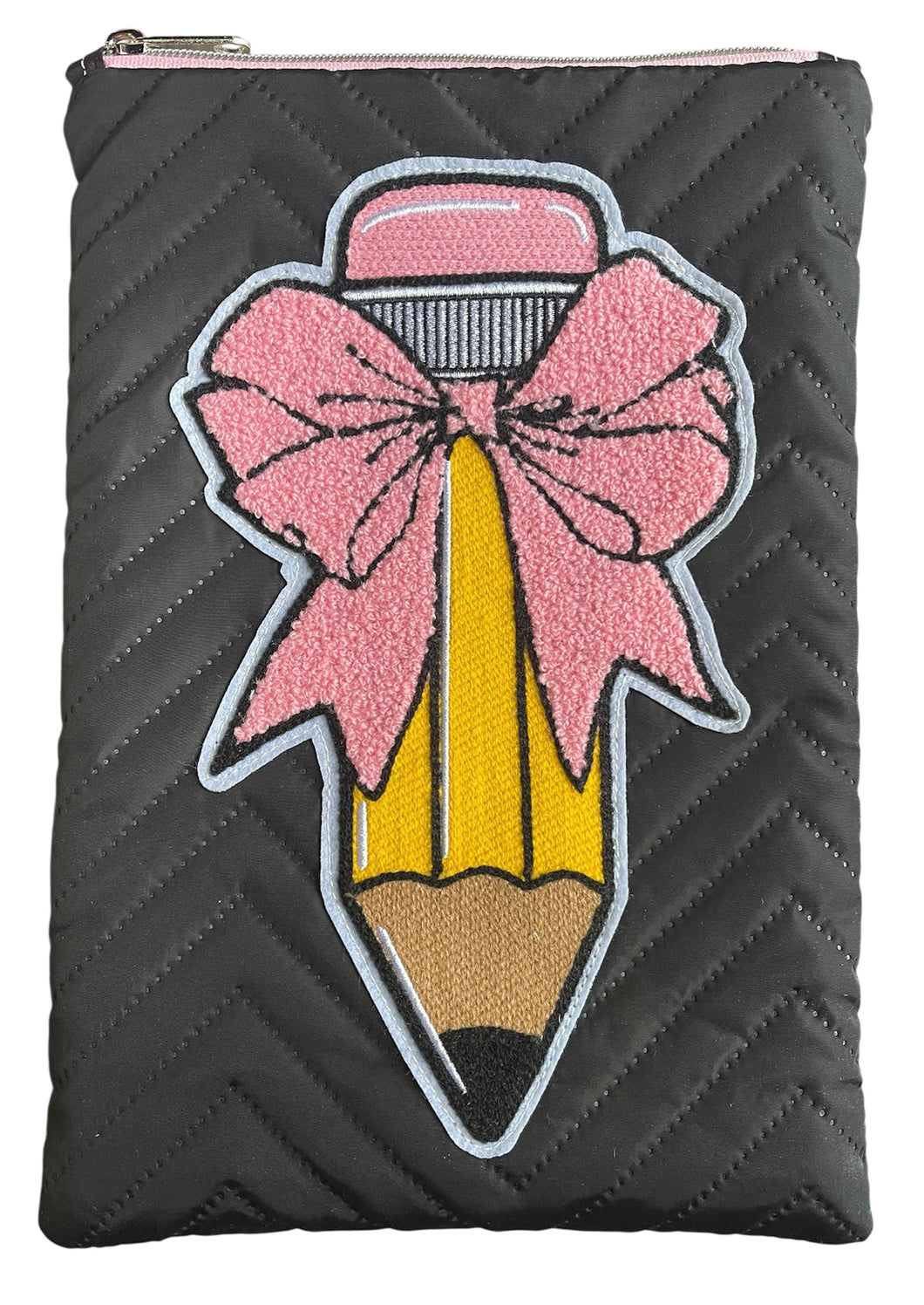 Pencil Quilted Nylon Zipper Pouch