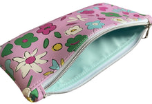Load image into Gallery viewer, Summer Floral Faux Leather Zipper Pen Pouch
