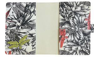 A6 Faux Leather Cover Floral Dragonfly