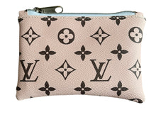 Load image into Gallery viewer, As Is Pink Monogram Faux Leather Coin Pouch
