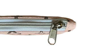 As Is Pink Monogram Faux Leather Coin Pouch