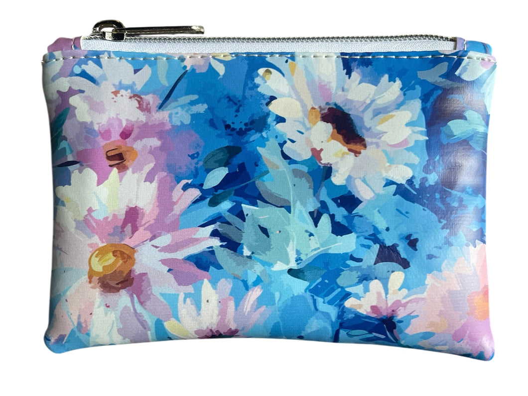 Daisy Smooth Faux Leather Coin Pouch