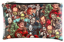 Load image into Gallery viewer, Medium Faux Leather Zipper Pouch-HORROR
